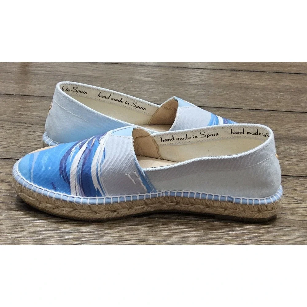 Ocean Core Espadrilles Shoes Womens 7 EU 38 NEW Granny Coastal Nautical Blue